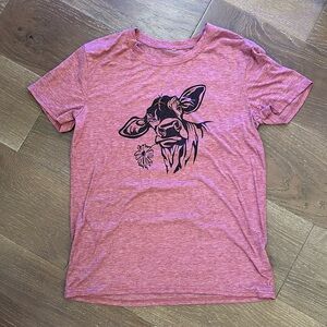 Cotton Short Sleeve Cow Shirt